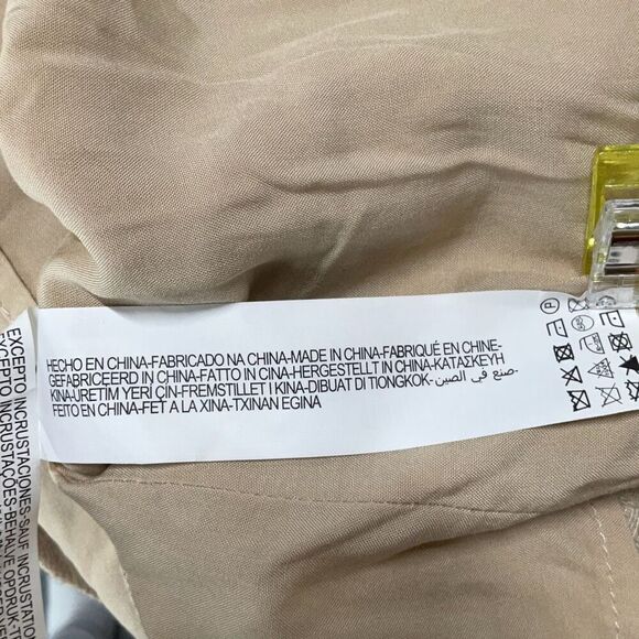 Zara Viral Blogger Favorite Linen Blend Embellished Spaghetti Strap V-Neck Mini - Picture 12 of 13
